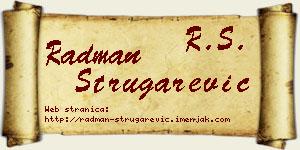 Radman Strugarević vizit kartica